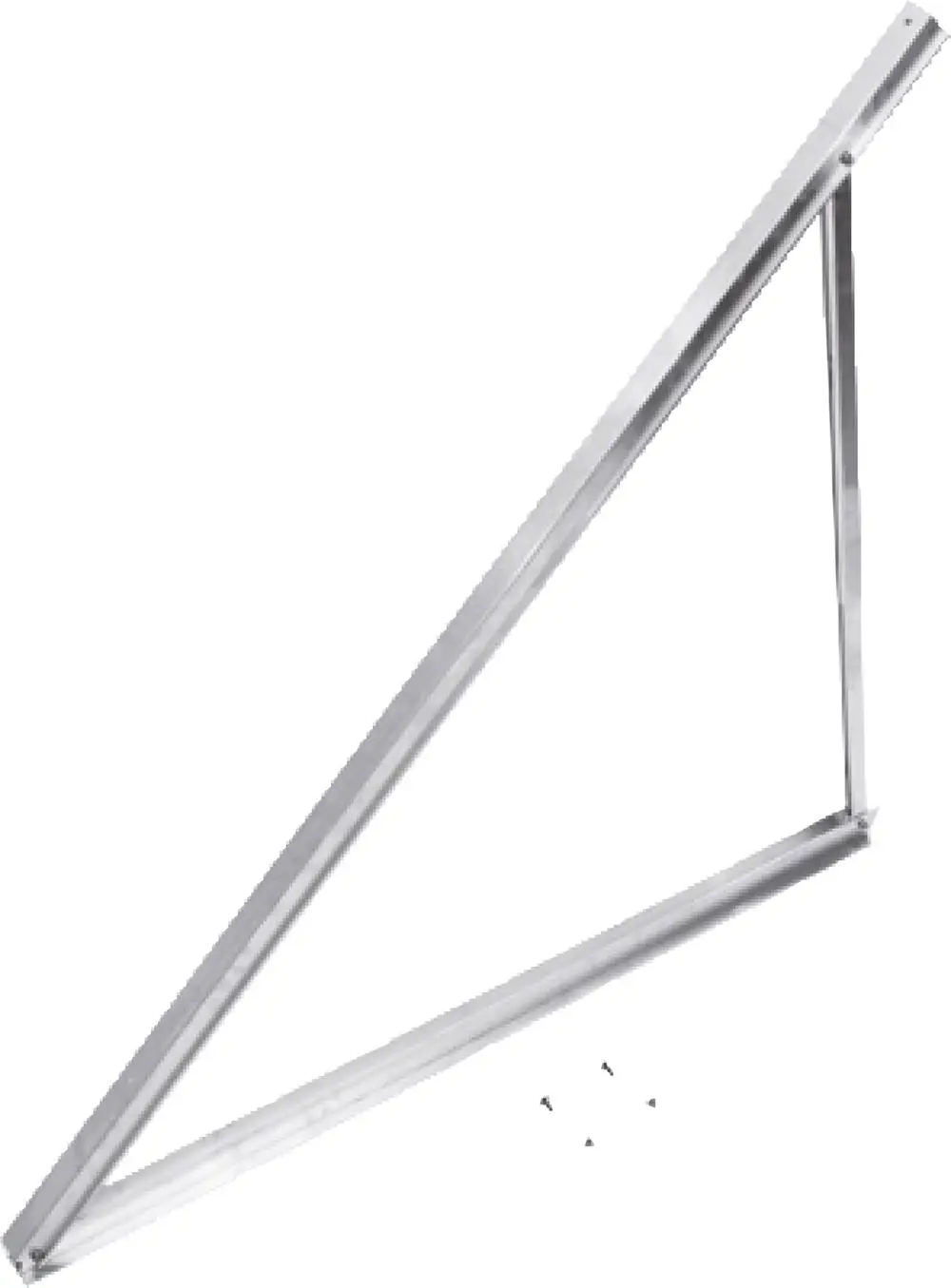 Zusätzliche Unterstützung aus Aluminium für Flachkollektoren, geeignet für senkrechte Montage auf Flachdächern, hergestellt von Bosch.